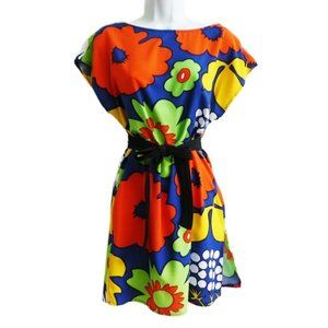 Marimekko For Target Mod Shift Dress Shift Bold Floral Rayon XS